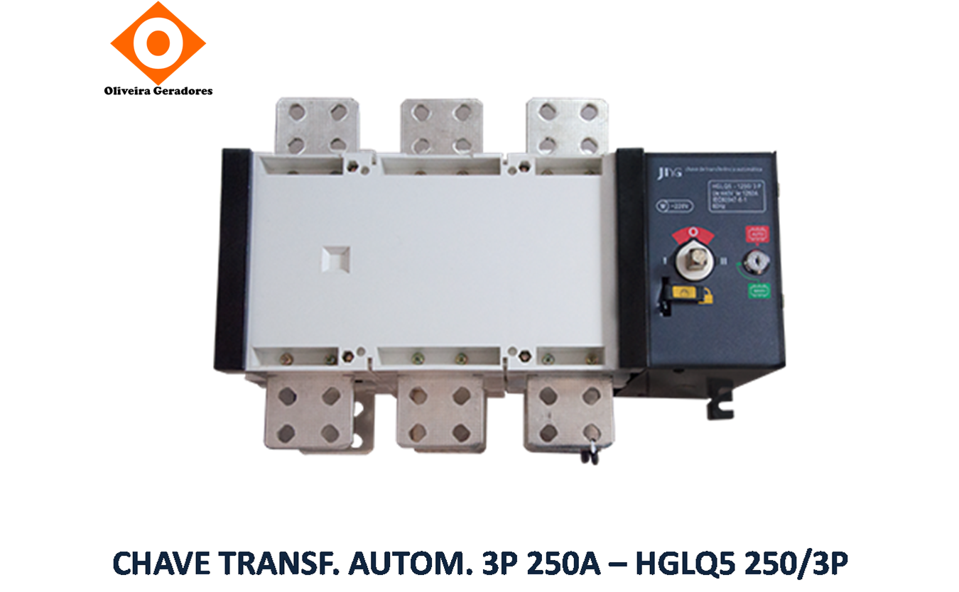 CHAVE TRANSF. AUTOM. 3P 250A– HGLQ5 250-3P
